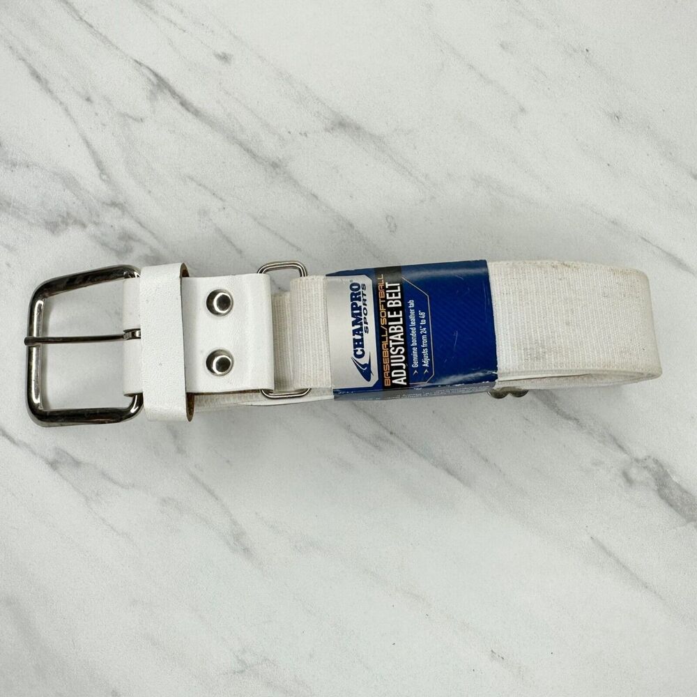 Champro White Stretch Baseball Softball Belt Adult One Size OS